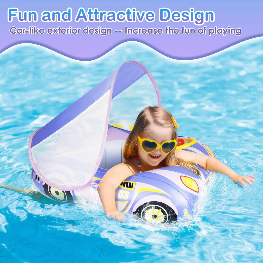 Purple Baby Car Pool Float - FunMomCoolKid