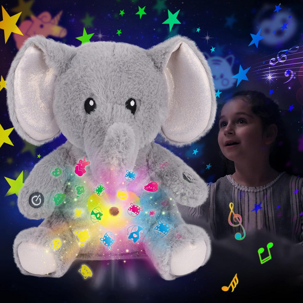 Starry Night Elephant Plush Light - FunMomCoolKid