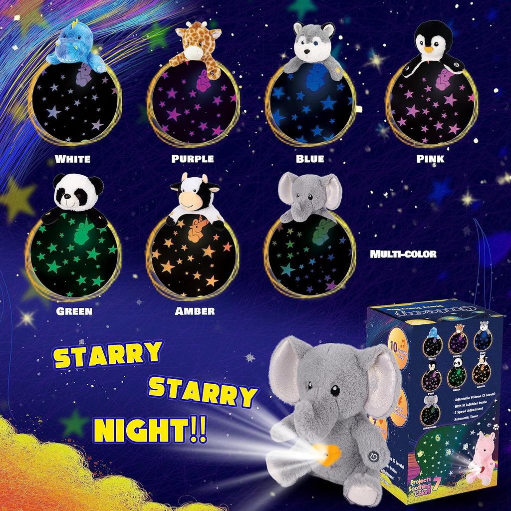 Starry Night Elephant Plush Light - FunMomCoolKid