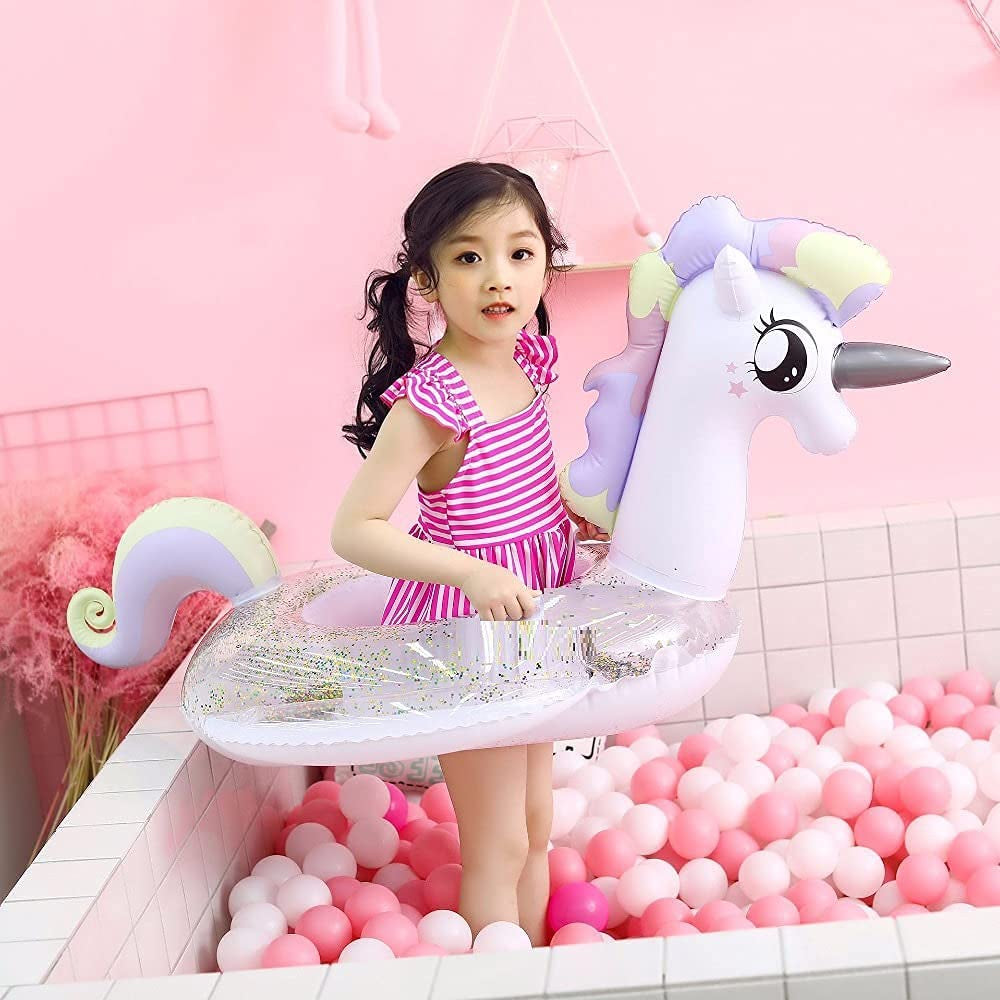 Sparkle Unicorn Toddler Pool Float - FunMomCoolKid