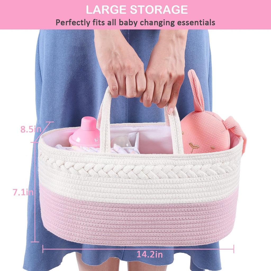 Ultimate Cotton Rope Diaper Caddy - FunMomCoolKid