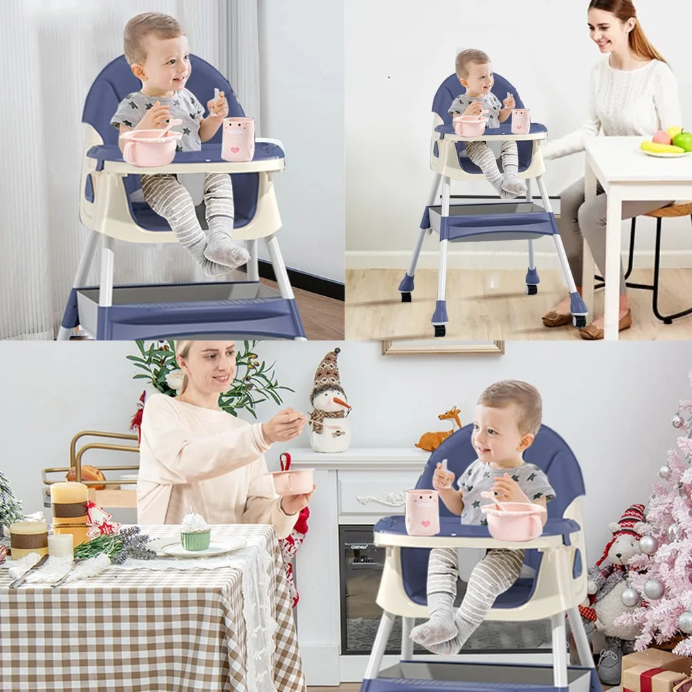 Adjustable Baby Highchair - FunMomCoolKid